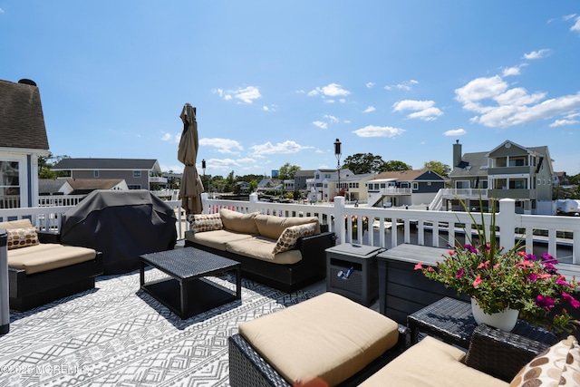 67 Flax Isle Dr, Little Egg Harbor, NJ 08087 - view of patio / terrace with an outdoor hangout area and a residential view