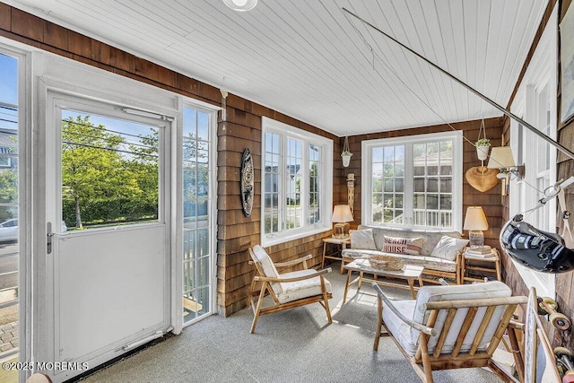129 Bridge Ave, Bay Head, NJ 08742 - sunroom / solarium featuring wood walls