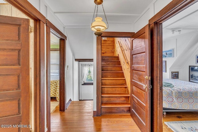 129 Bridge Ave, Bay Head, NJ 08742 - stairway featuring hardwood / wood-style flooring