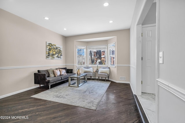 1501 Pine Park Ave, Lakewood, NJ 08701 - living area with recessed lighting, baseboards, and wood finished floors