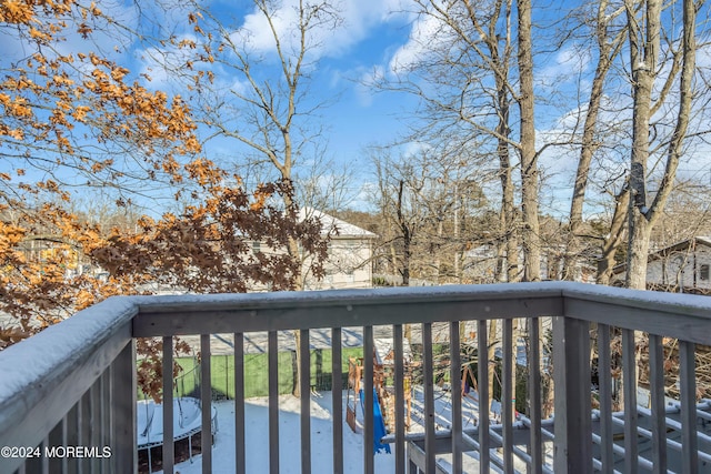1501 Pine Park Ave, Lakewood, NJ 08701 - view of snow covered deck
