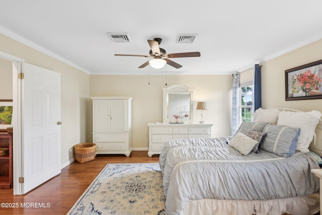 10 Weybridge Pl, Manchester, NJ 08759 - bedroom featuring wood finished floors, crown molding, ceiling fan, and baseboards