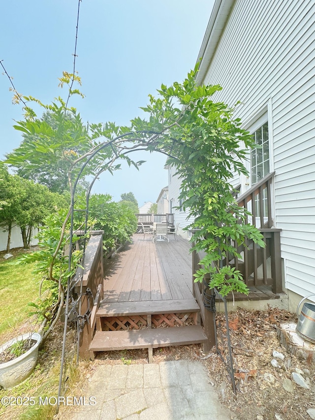 22 Enclosure Dr, Morganville, NJ 07751 - view of wooden deck