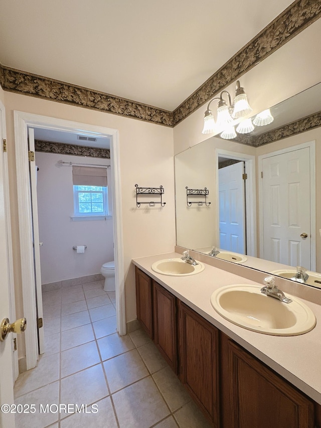22 Enclosure Dr, Morganville, NJ 07751 - bathroom with double vanity and tile patterned flooring