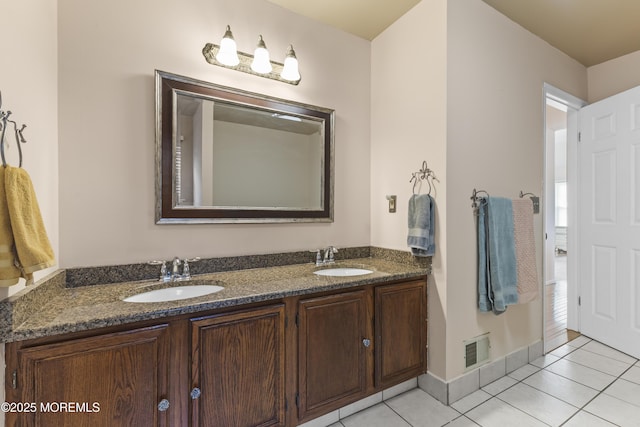 22 Enclosure Dr, Morganville, NJ 07751 - bathroom featuring double vanity and tile patterned flooring