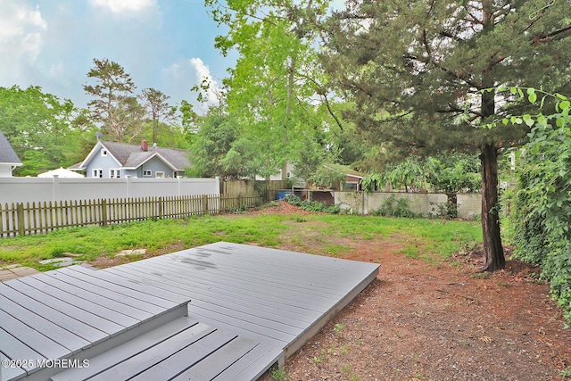 503 Center St, Forked River, NJ 08731 - wooden terrace with a fenced backyard