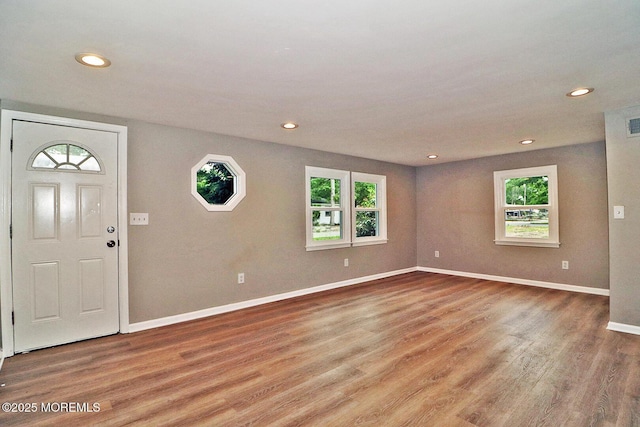 503 Center St, Forked River, NJ 08731 - foyer featuring plenty of natural light, wood finished floors, recessed lighting, and baseboards