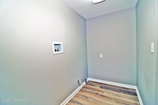 503 Center St, Forked River, NJ 08731 - laundry room featuring washer hookup, hookup for a gas dryer, wood finished floors, and baseboards