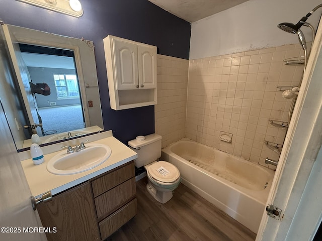 87 Puffin Glade, Berkeley, NJ 08721 - full bath with toilet, wood finished floors, vanity, and shower / bathtub combination