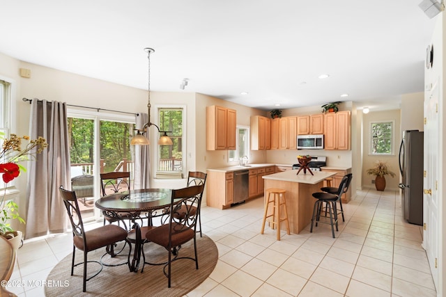 2 Kyle Ct, Jackson, NJ 08527 - dining room with light tile patterned floors, plenty of natural light, and recessed lighting