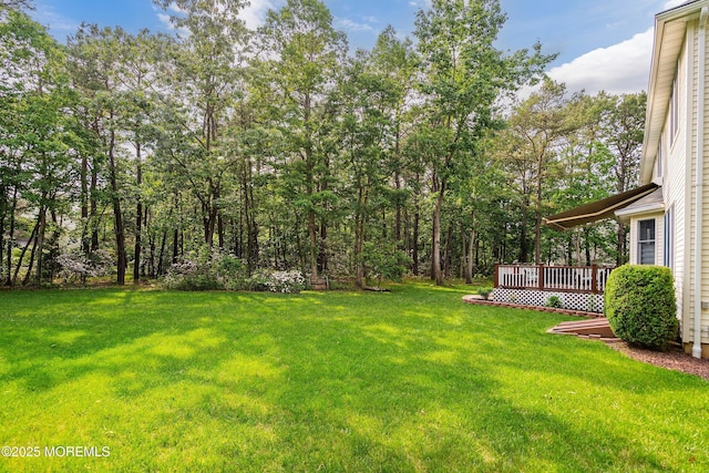 2 Kyle Ct, Jackson, NJ 08527 - view of green lawn featuring a wooden deck