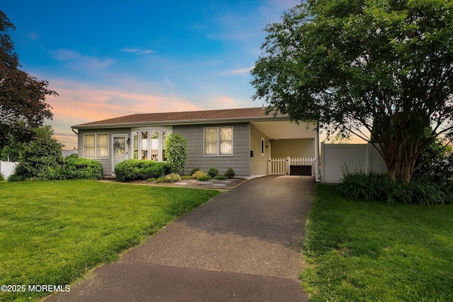5 E Jack St, Hazlet, NJ 07730 - view of front of home with asphalt driveway and a carport