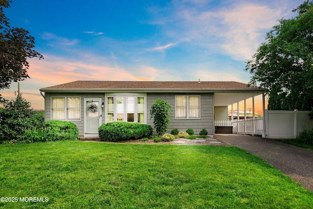 5 E Jack St, Hazlet, NJ 07730 - view of front of property with driveway, a carport, and a shingled roof