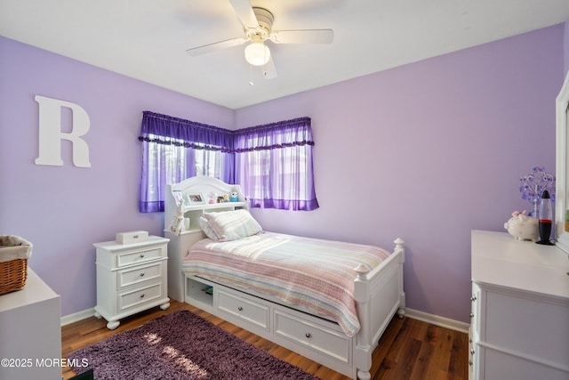 5 E Jack St, Hazlet, NJ 07730 - bedroom with wood finished floors, a ceiling fan, and baseboards