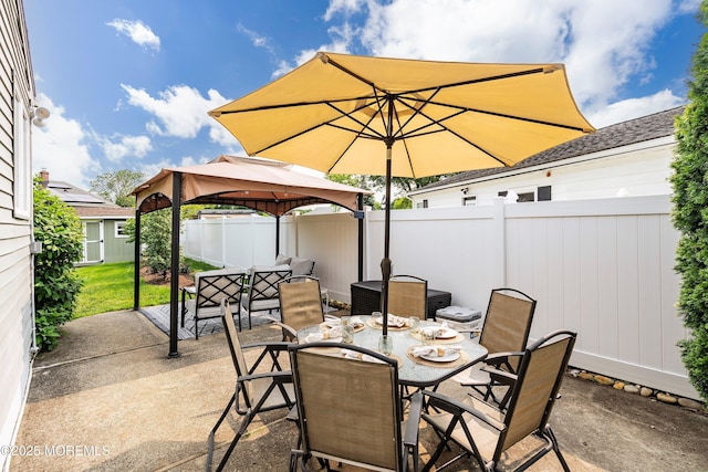 5 E Jack St, Hazlet, NJ 07730 - view of patio featuring outdoor dining space and a gazebo
