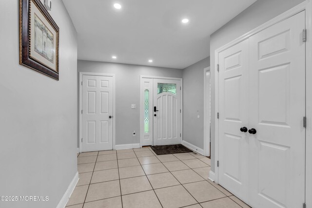 137 Willow Dr, Jackson, NJ 08527 - entrance foyer featuring baseboards, recessed lighting, and light tile patterned flooring
