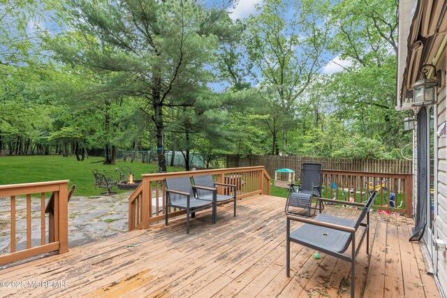 137 Willow Dr, Jackson, NJ 08527 - deck with view of wooded area