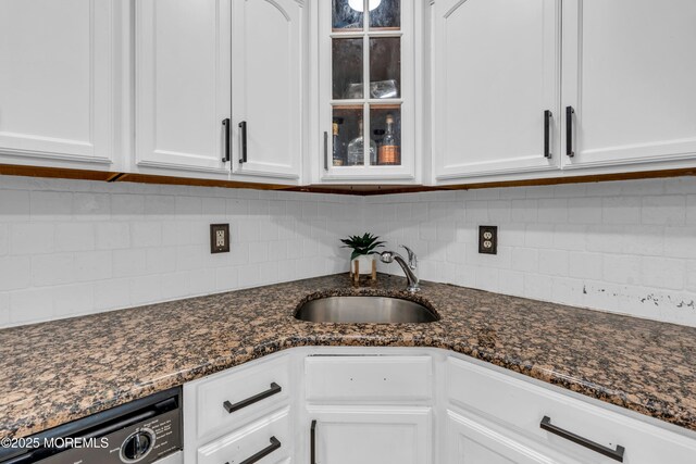137 Willow Dr, Jackson, NJ 08527 - kitchen with a sink, white cabinets, and dishwashing machine