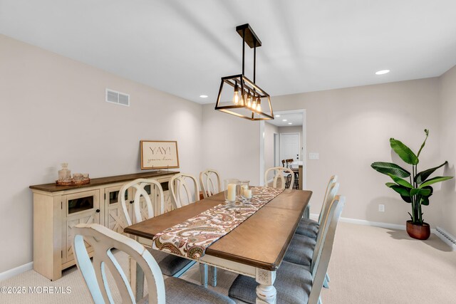 2627 Ramshorn Dr, Manasquan, NJ 08736 - dining room with light carpet and recessed lighting