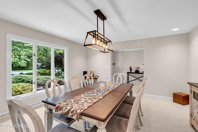 2627 Ramshorn Dr, Manasquan, NJ 08736 - dining area with light carpet and baseboards