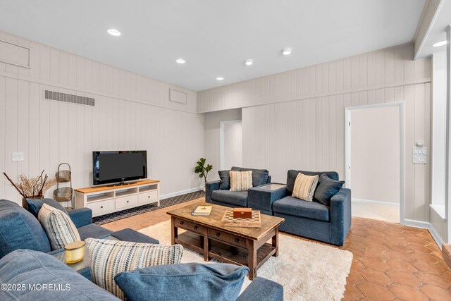 2627 Ramshorn Dr, Manasquan, NJ 08736 - living room featuring recessed lighting and a decorative wall