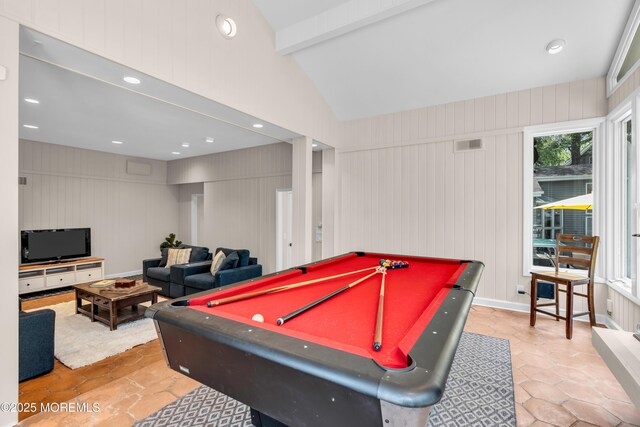 2627 Ramshorn Dr, Manasquan, NJ 08736 - rec room with billiards and a decorative wall