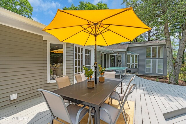 2627 Ramshorn Dr, Manasquan, NJ 08736 - wooden terrace featuring outdoor dining area