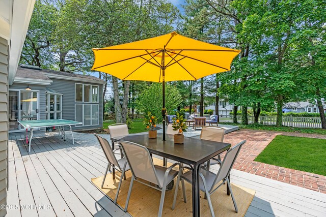 2627 Ramshorn Dr, Manasquan, NJ 08736 - wooden deck featuring outdoor dining area