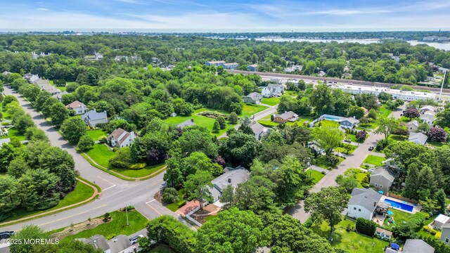 2627 Ramshorn Dr, Manasquan, NJ 08736 - aerial view of residential area with a large body of water and a tree filled landscape