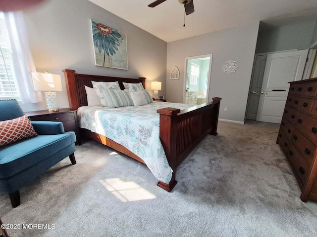 63 Briarwood Dr, Little Egg Harbor, NJ 08087 - bedroom featuring carpet flooring, ensuite bath, ceiling fan, and baseboards