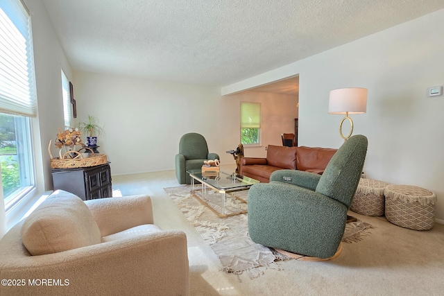 1 Lafayette Ct, Barnegat, NJ 08005 - carpeted living area featuring a textured ceiling