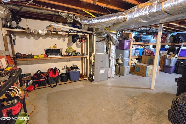 1 Lafayette Ct, Barnegat, NJ 08005 - unfinished basement featuring heating unit