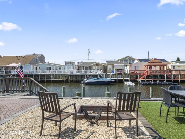 68 Gregg Dr, Beach Haven West, NJ 08050 - dock with a residential view, a water view, and a gazebo