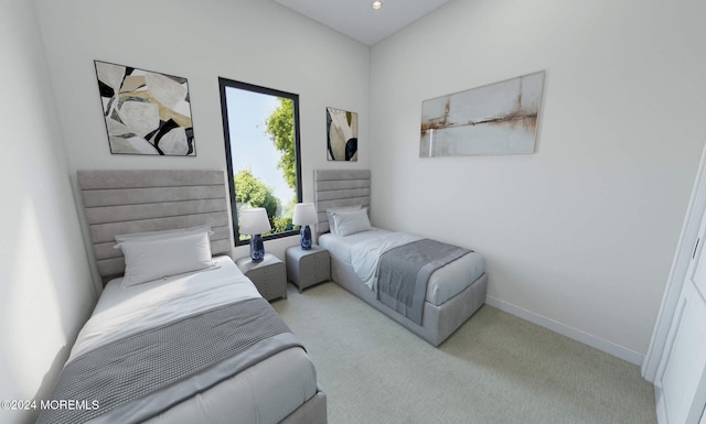 1 5th Ave Unit 409, Neptune City, NJ 07753 - bedroom featuring light carpet, baseboards, and recessed lighting