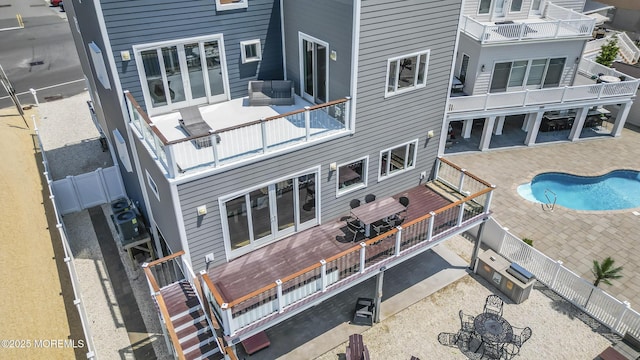 1639 Bay Blvd, Ortley Beach, NJ 08751 - view from above of property with a pool area
