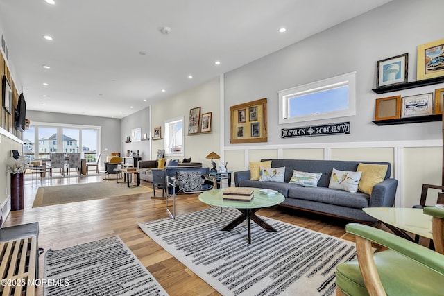 1639 Bay Blvd, Ortley Beach, NJ 08751 - living room with wood finished floors and recessed lighting