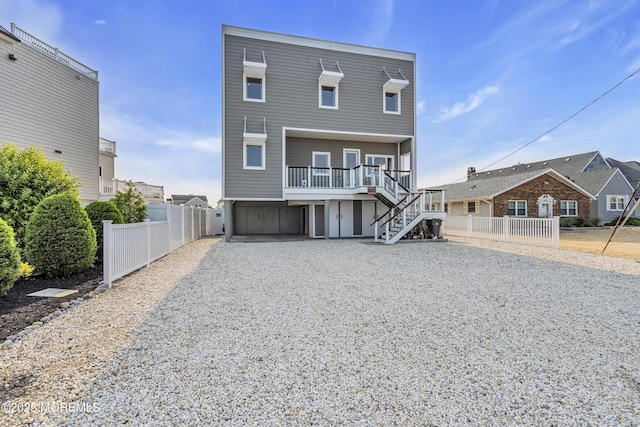 1639 Bay Blvd, Ortley Beach, NJ 08751 - view of front of home with stairway and driveway