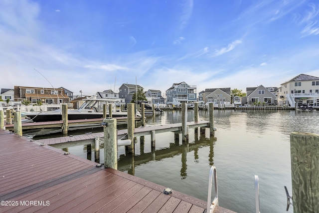 1639 Bay Blvd, Ortley Beach, NJ 08751 - dock with a residential view, a water view, and boat lift