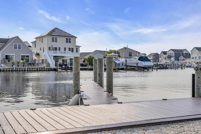 1639 Bay Blvd, Ortley Beach, NJ 08751 - dock featuring a residential view and a water view