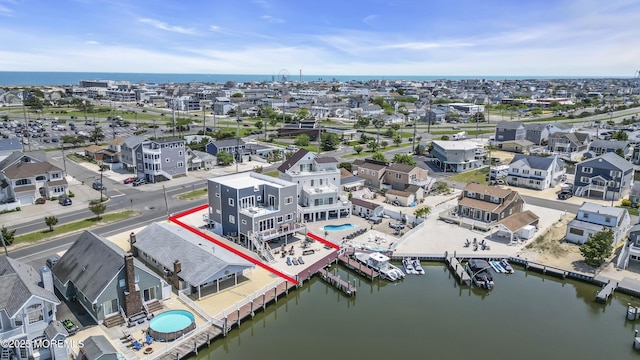 1639 Bay Blvd, Ortley Beach, NJ 08751 - aerial view of property's location with a large body of water and property parcel outlined