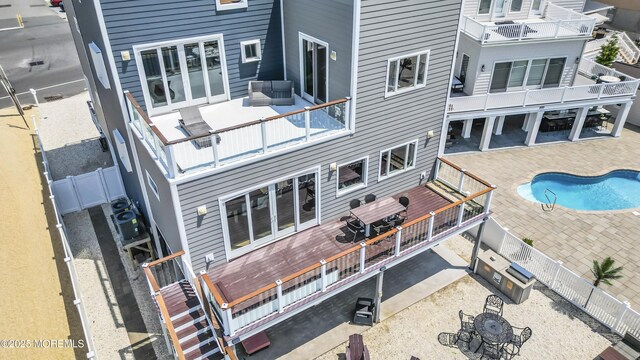 1639 Bay Blvd, Ortley Beach, NJ 08751 - aerial view of property and surrounding area featuring a pool area