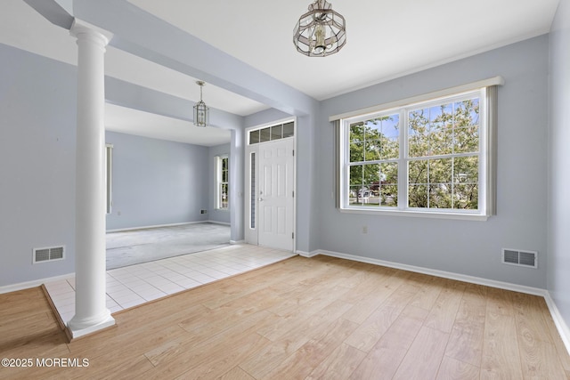 18 Valley Stream Pl, Barnegat, NJ 08005 - spare room with wood finished floors, ornate columns, and baseboards
