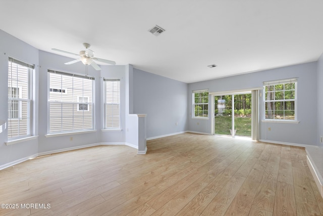18 Valley Stream Pl, Barnegat, NJ 08005 - spare room with light wood-style flooring, a ceiling fan, and baseboards