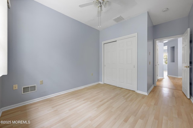 18 Valley Stream Pl, Barnegat, NJ 08005 - unfurnished bedroom featuring light wood finished floors, a closet, baseboards, and a ceiling fan
