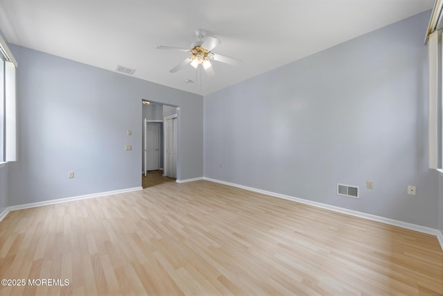 18 Valley Stream Pl, Barnegat, NJ 08005 - unfurnished room with a ceiling fan, light wood finished floors, and baseboards
