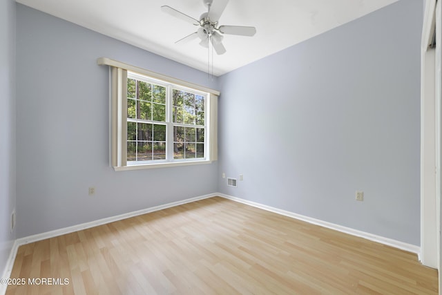 18 Valley Stream Pl, Barnegat, NJ 08005 - empty room featuring light wood finished floors, ceiling fan, and baseboards
