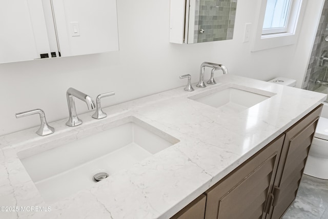 205 Edgemont Dr Unit 2, Loch Arbour Village, NJ 07711 - bathroom with toilet, double vanity, and a shower