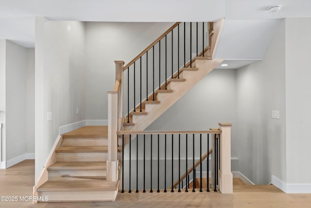 72 4th St, Highlands, NJ 07732 - stairs featuring wood finished floors and baseboards
