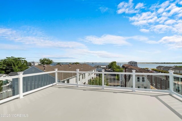 72 4th St, Highlands, NJ 07732 - view of patio featuring a balcony and a water view