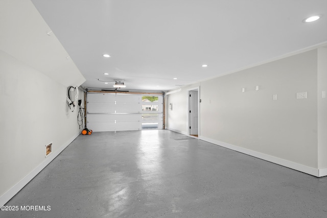 72 4th St, Highlands, NJ 07732 - garage featuring recessed lighting and baseboards